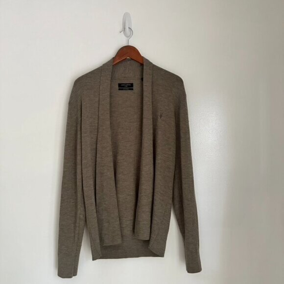 All Saints Merino Wool Slim Fit Cardigan Size L - Picture 7 of 7